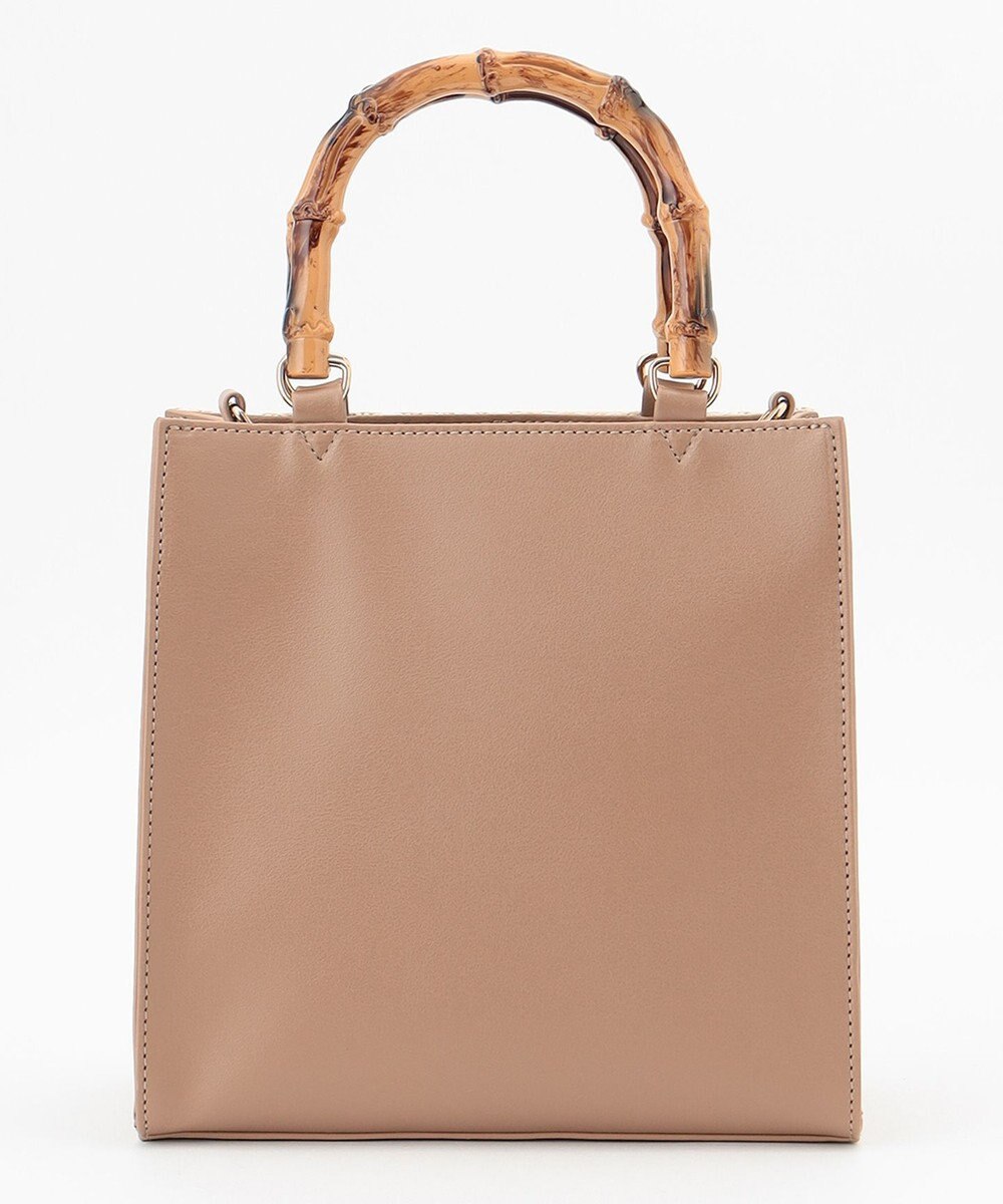 ANY SIS 【美人百花7月号掲載】2WAYバンブーライクハンドルミディ トートバッグ 