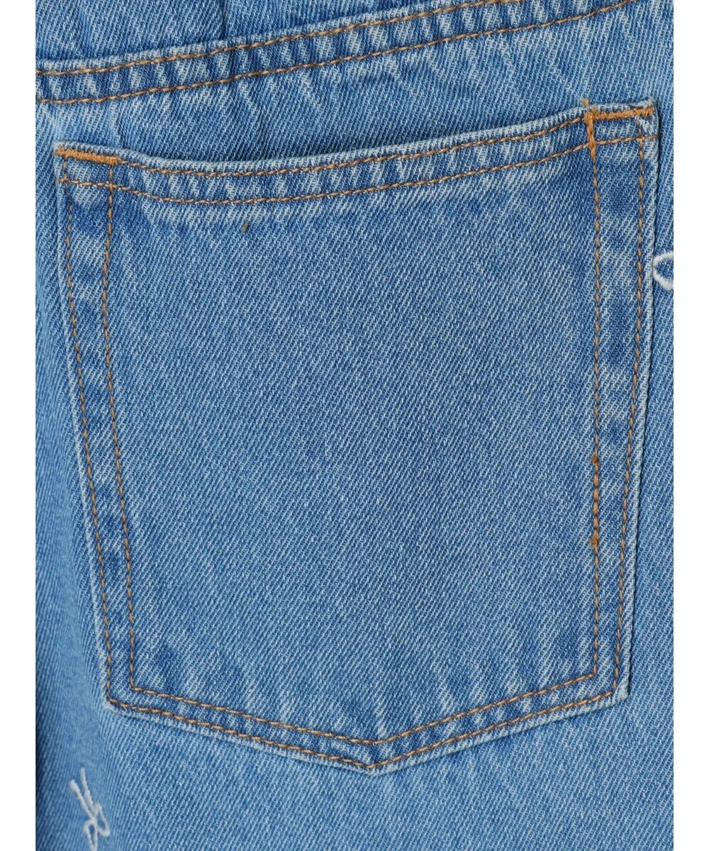 Green Parks ・Ｄｏｕｂｌｅ　Ｆｌａｇｓ　リボン刺繍ストレートデニム 