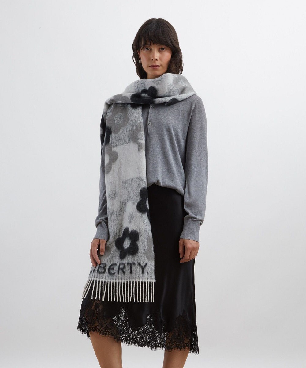 LIBERTY. フローラル モヘアスカーフ 35×220 