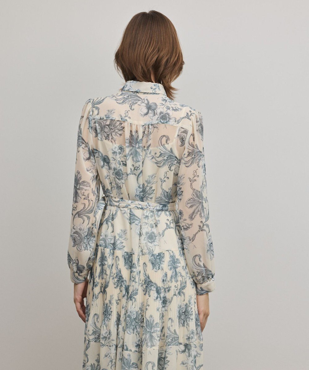 GRACE CONTINENTAL フラワープリントプリーツワンピース 