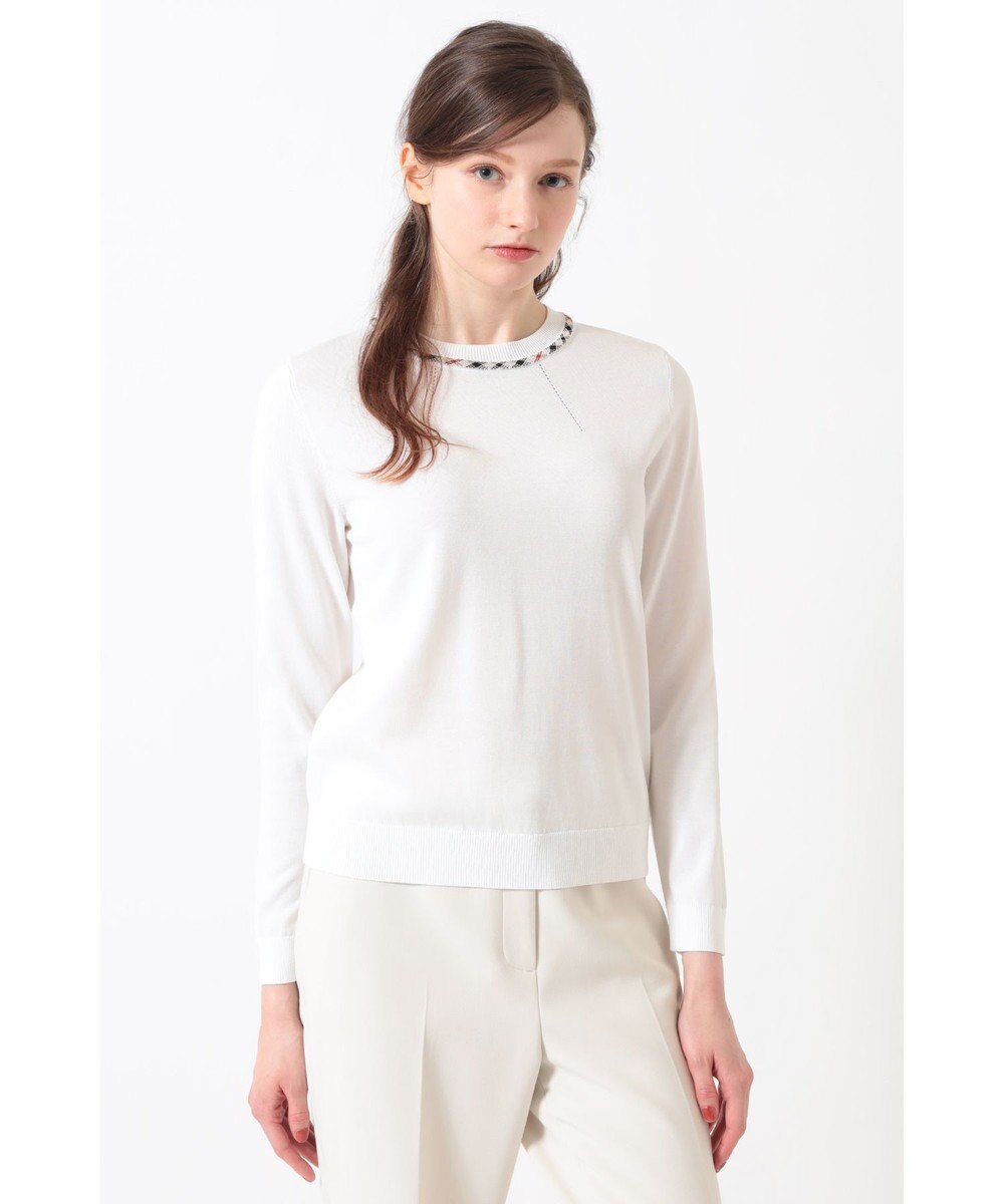 DAKS 綿ポリエステル ハウスチェックジャカード プルオーバー 