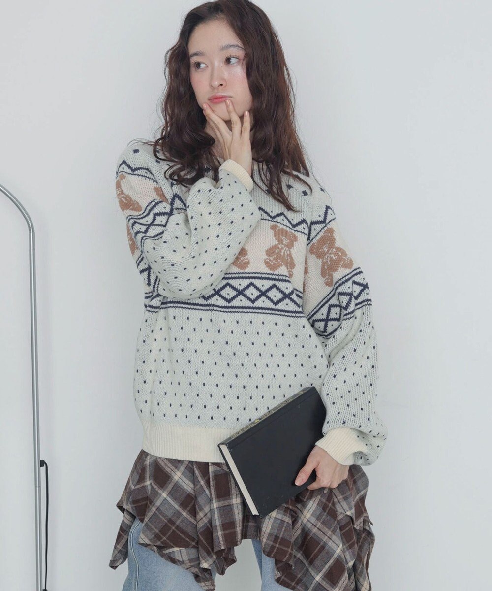 WEGO ノルディックベアニットプルーバー 