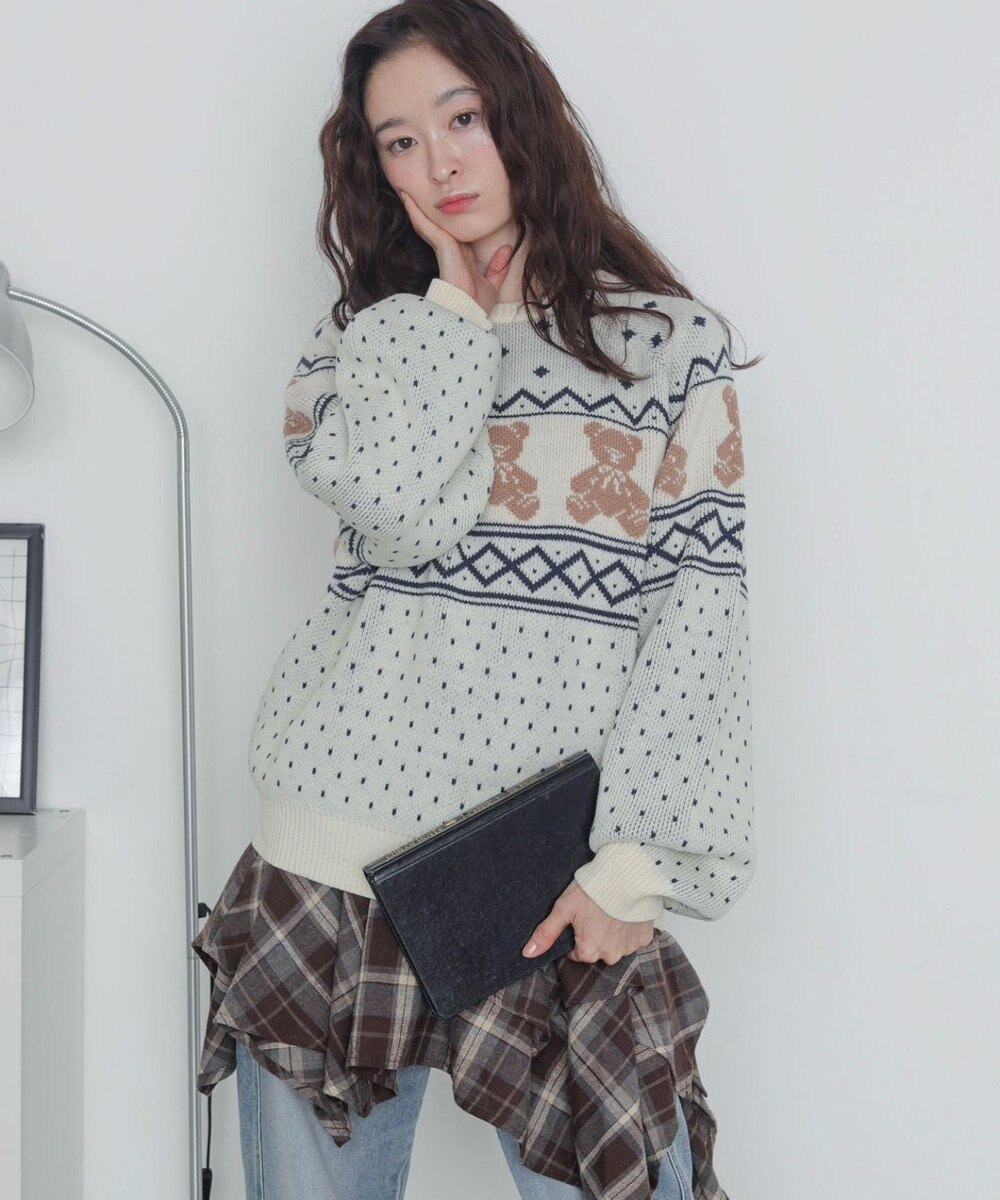 WEGO ノルディックベアニットプルーバー 