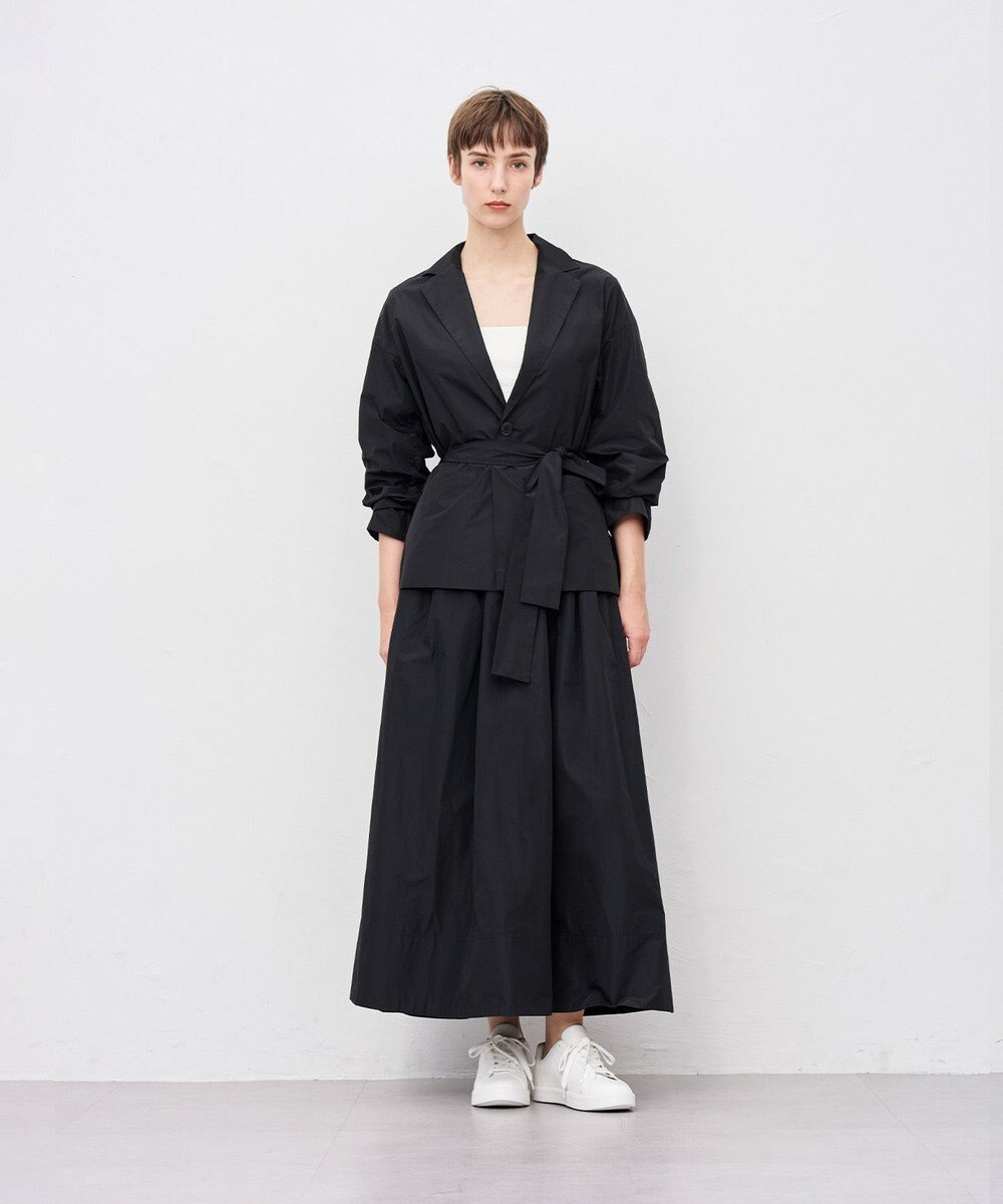 uncrave メモリータフタ フレアスカート 