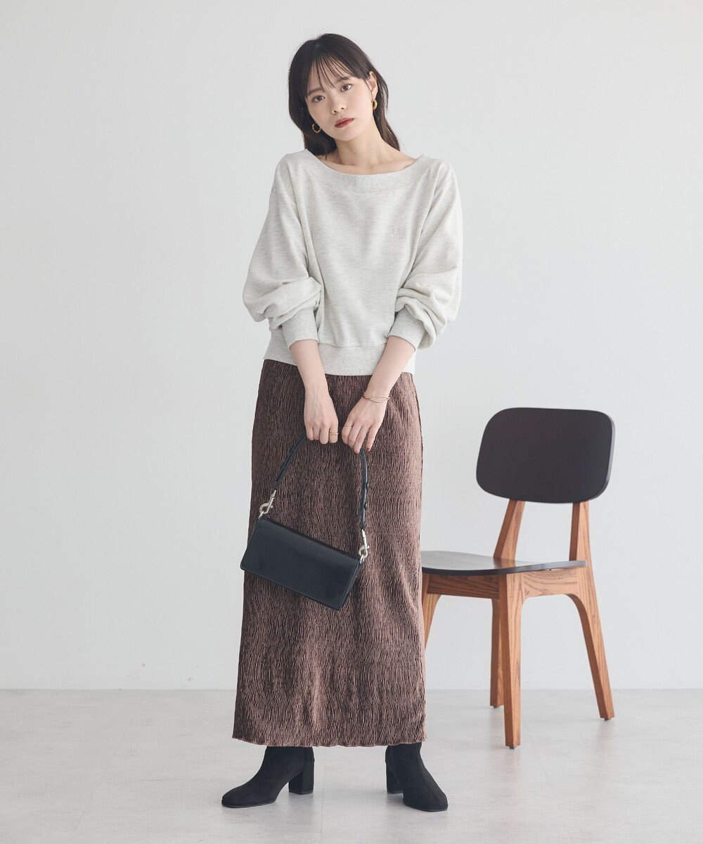 earth music&ecology シャイニーベロアスカート 