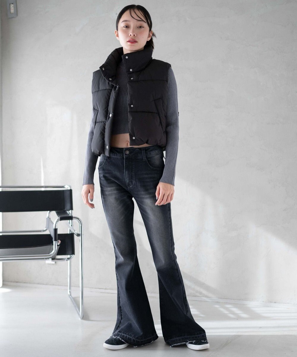 WEGO ローライズスーパーフレアデニムパンツ 