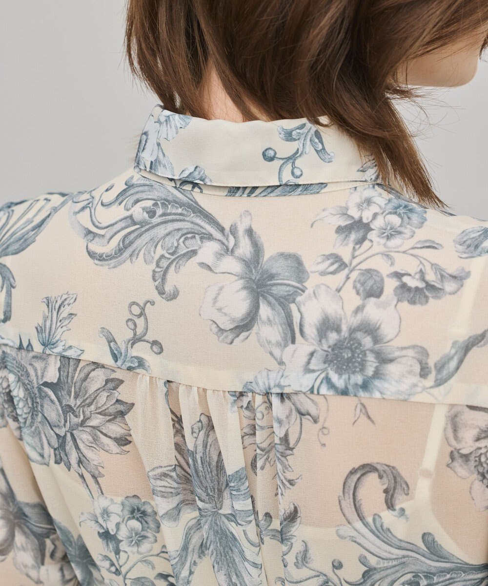 GRACE CONTINENTAL フラワープリントプリーツワンピース 