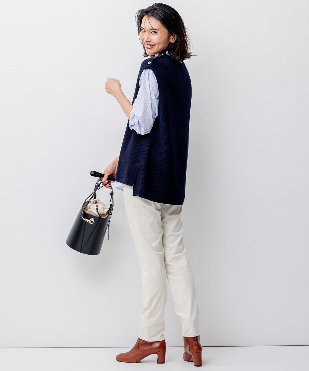 23区 L 【洗える】23区DENIM ベルベットストレッチ スキニーパンツ 