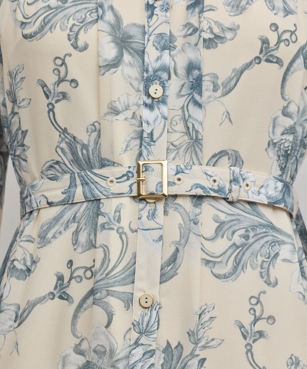 GRACE CONTINENTAL フラワープリントプリーツワンピース 