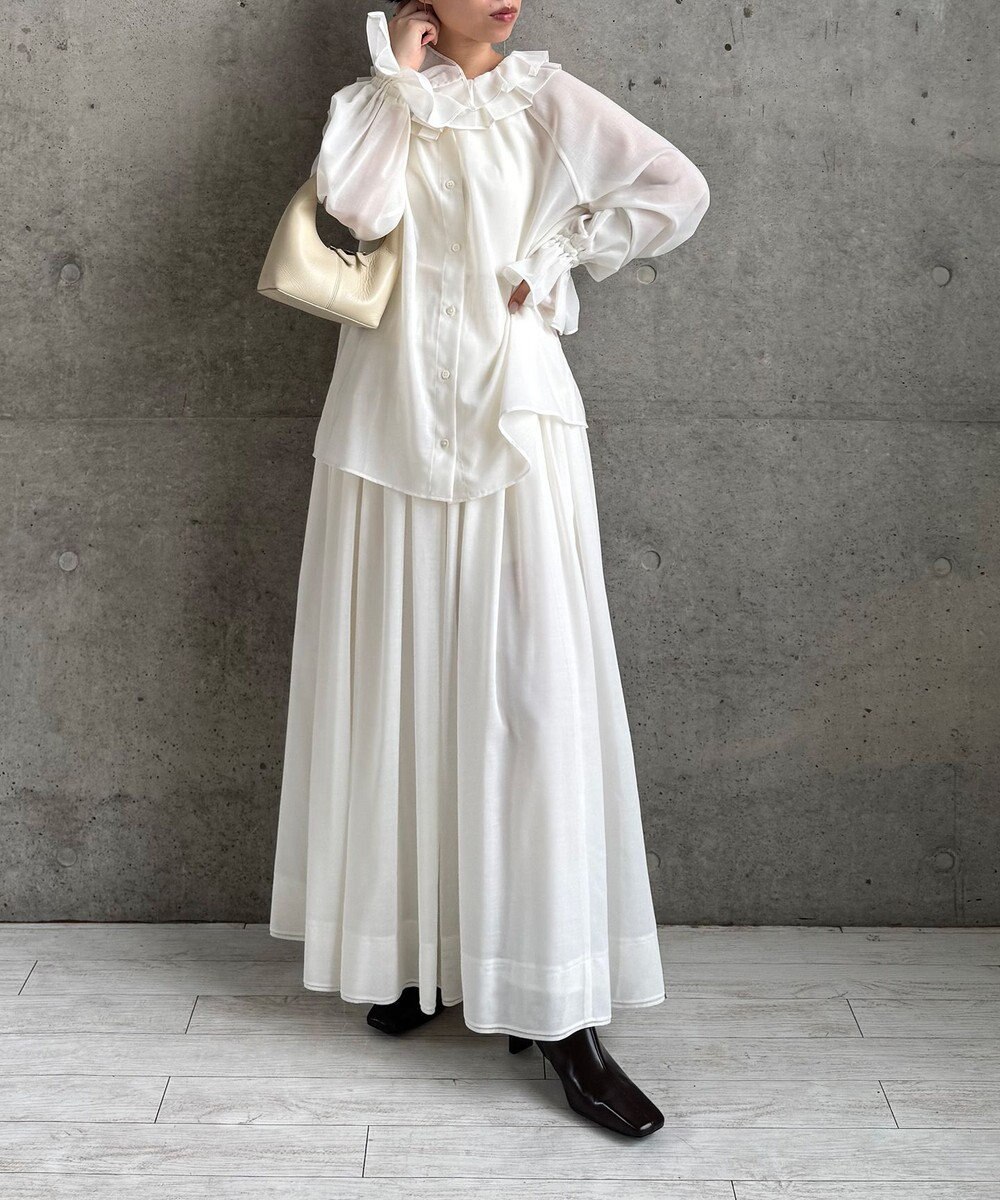 #Newans 【LEE掲載アイテム】【前後着用可能】ビッグカラー２WAYブラウス 