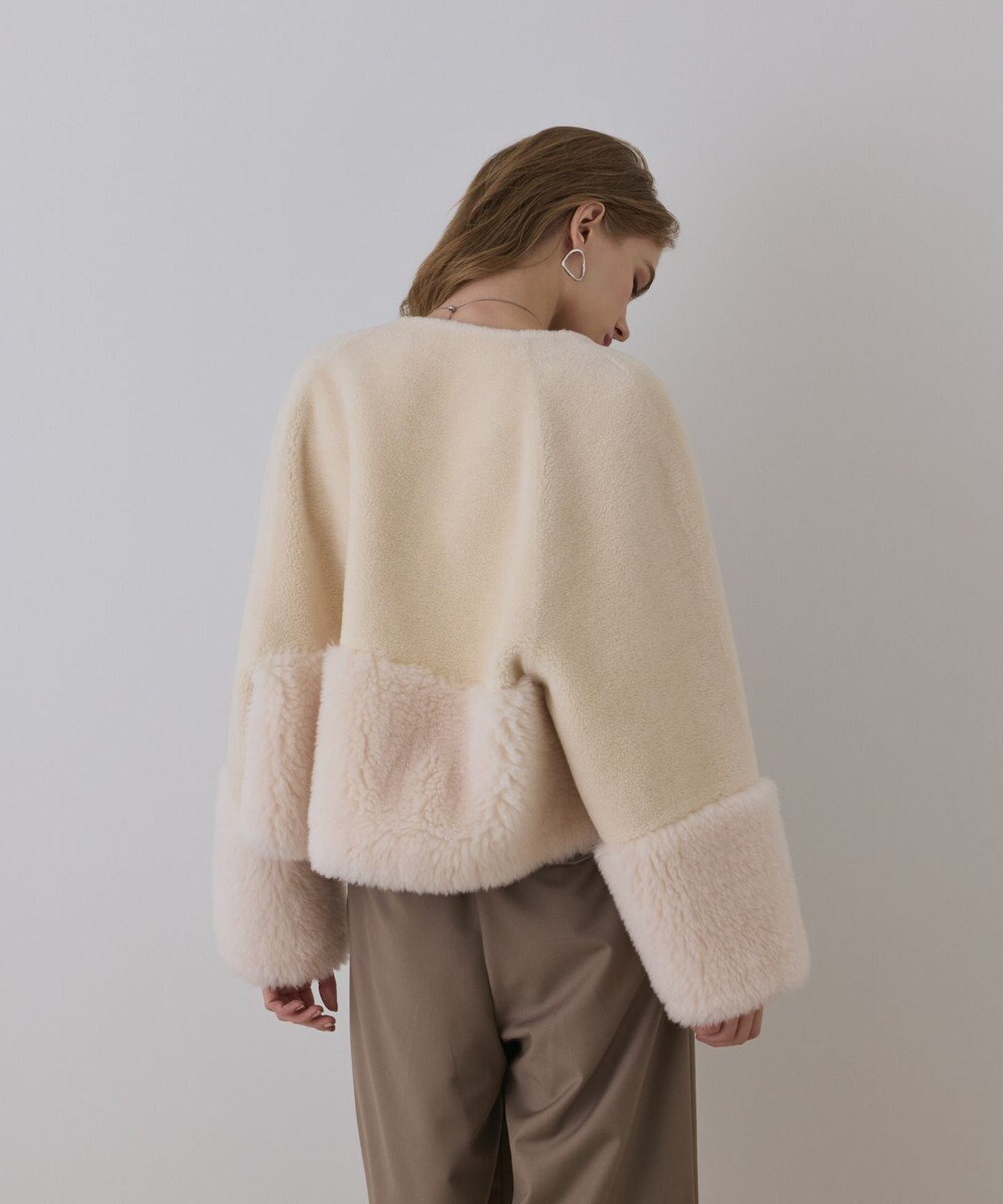 GRACE CONTINENTAL ウールボアジャケット 