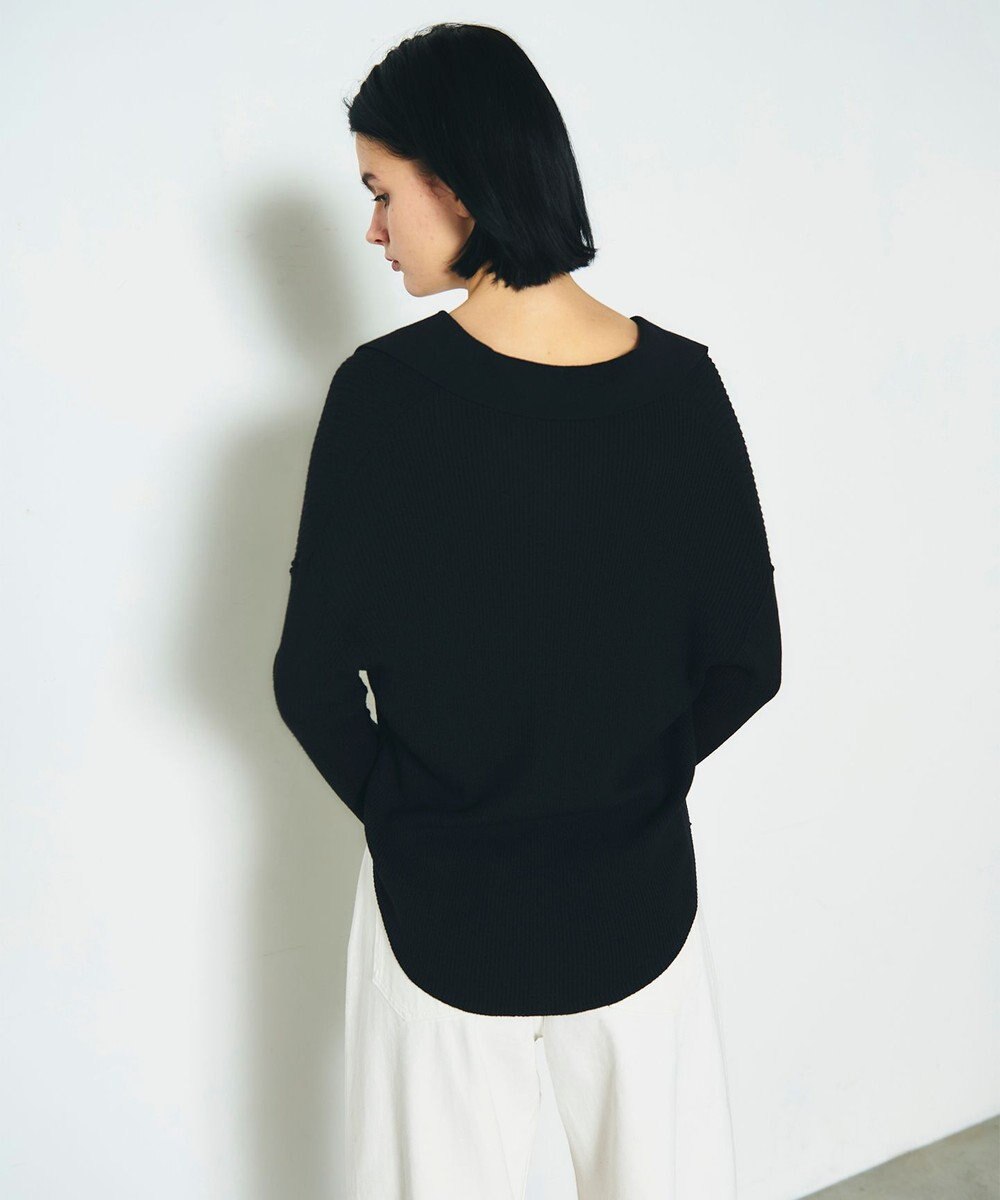 GRACE CONTINENTAL スラブリブシャツニットトップ 