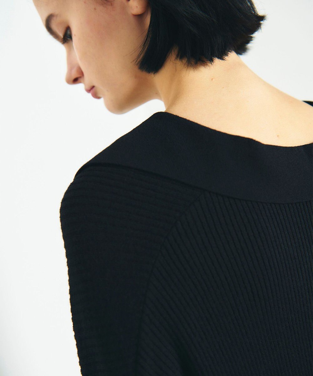 GRACE CONTINENTAL スラブリブシャツニットトップ 