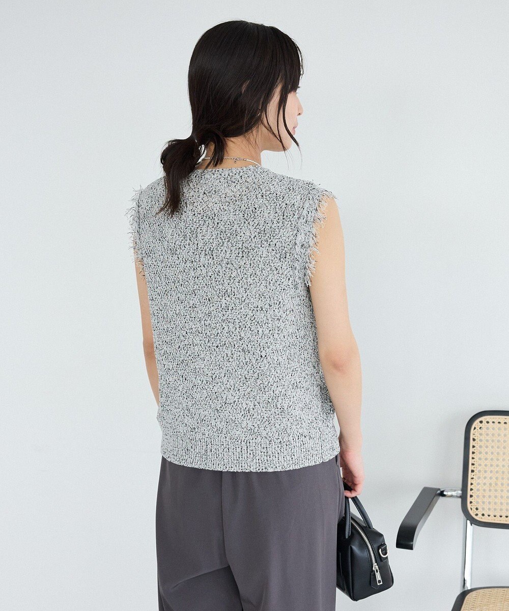CRAFT STANDARD BOUTIQUE フリンジノースリーブニットプルオーバー 
