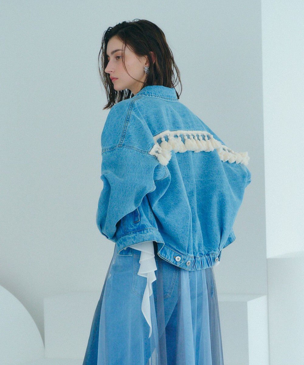 YECCA VECCA フリンジデニムジャケット 