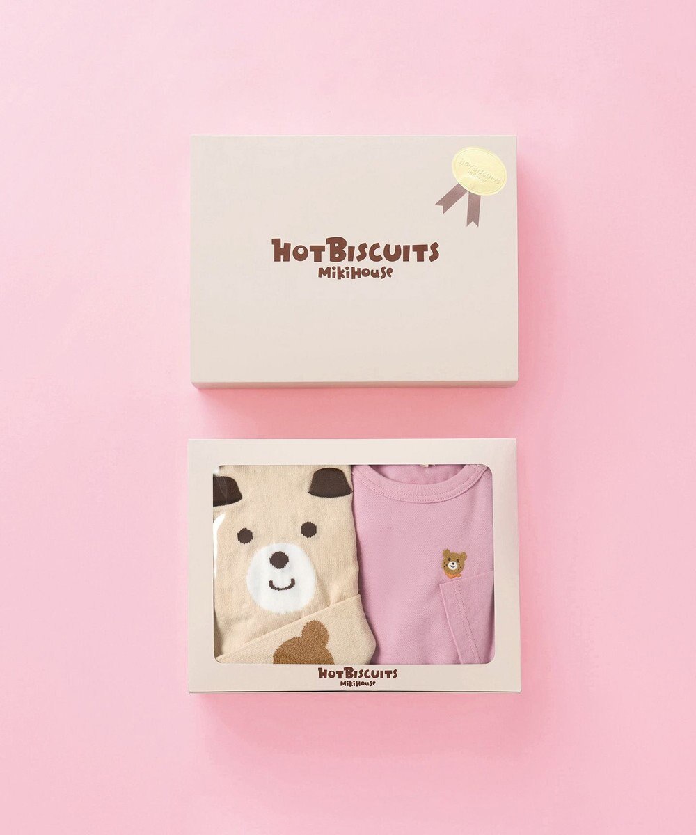 MIKI HOUSE HOT BISCUITS 長袖Tシャツ＆スパッツギフトセット【BOX付き】 