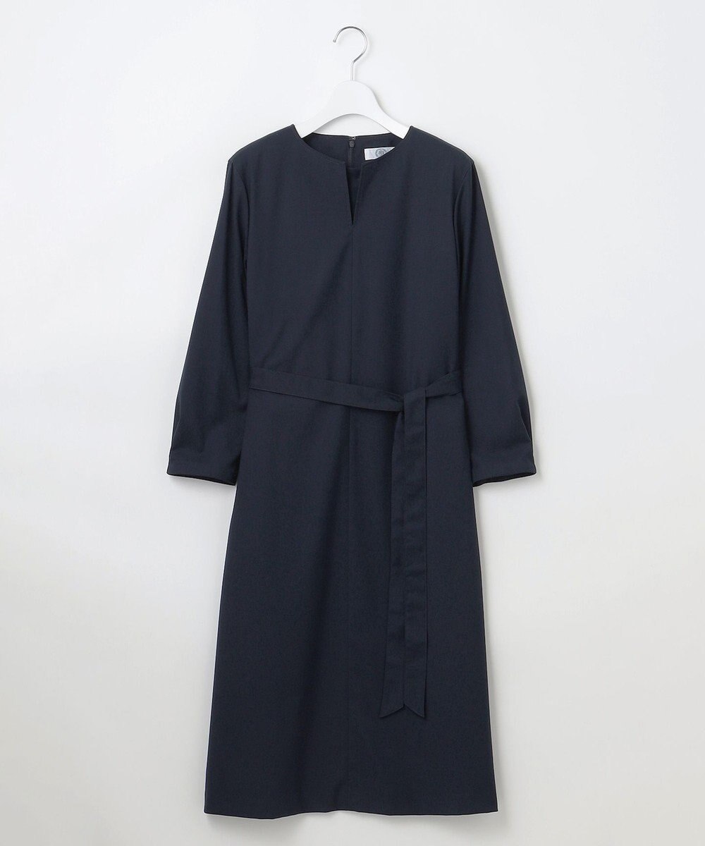 J.PRESS LADIES L 【洗える】T/Rウォッシャブルギャバ パール釦 ワンピース 