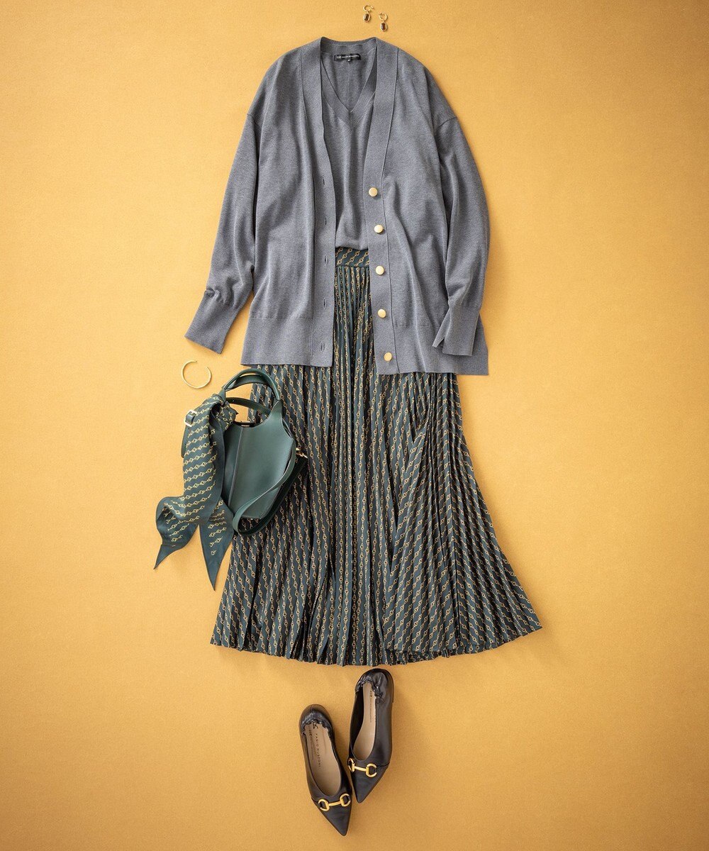 23区 【洗える】シルクコットン カーディガン 