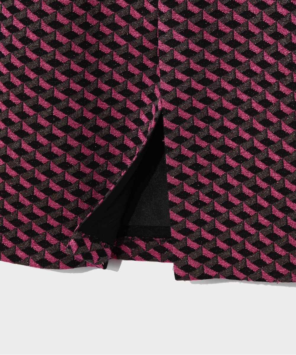 GRACE CONTINENTAL ラメジャガードラインスカート 