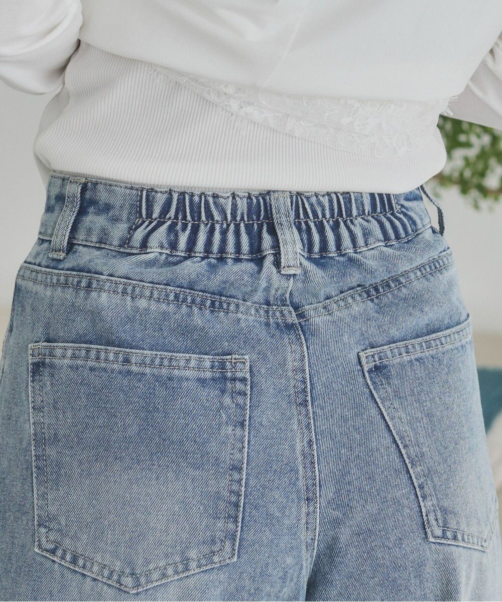 WEGO 【ANGIE VINTAGE】バレルレッグデニムパンツ 