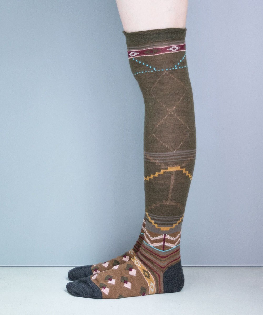 COQ サシコパッチワーク ハイソックス 