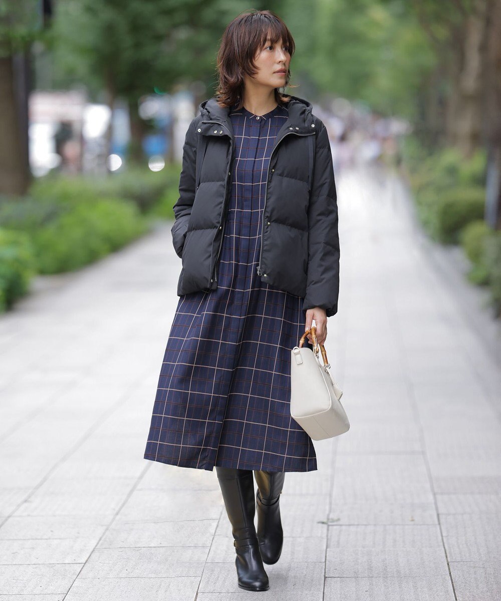 J.PRESS LADIES S 【洗える】タフタダウン ショート丈 コート 