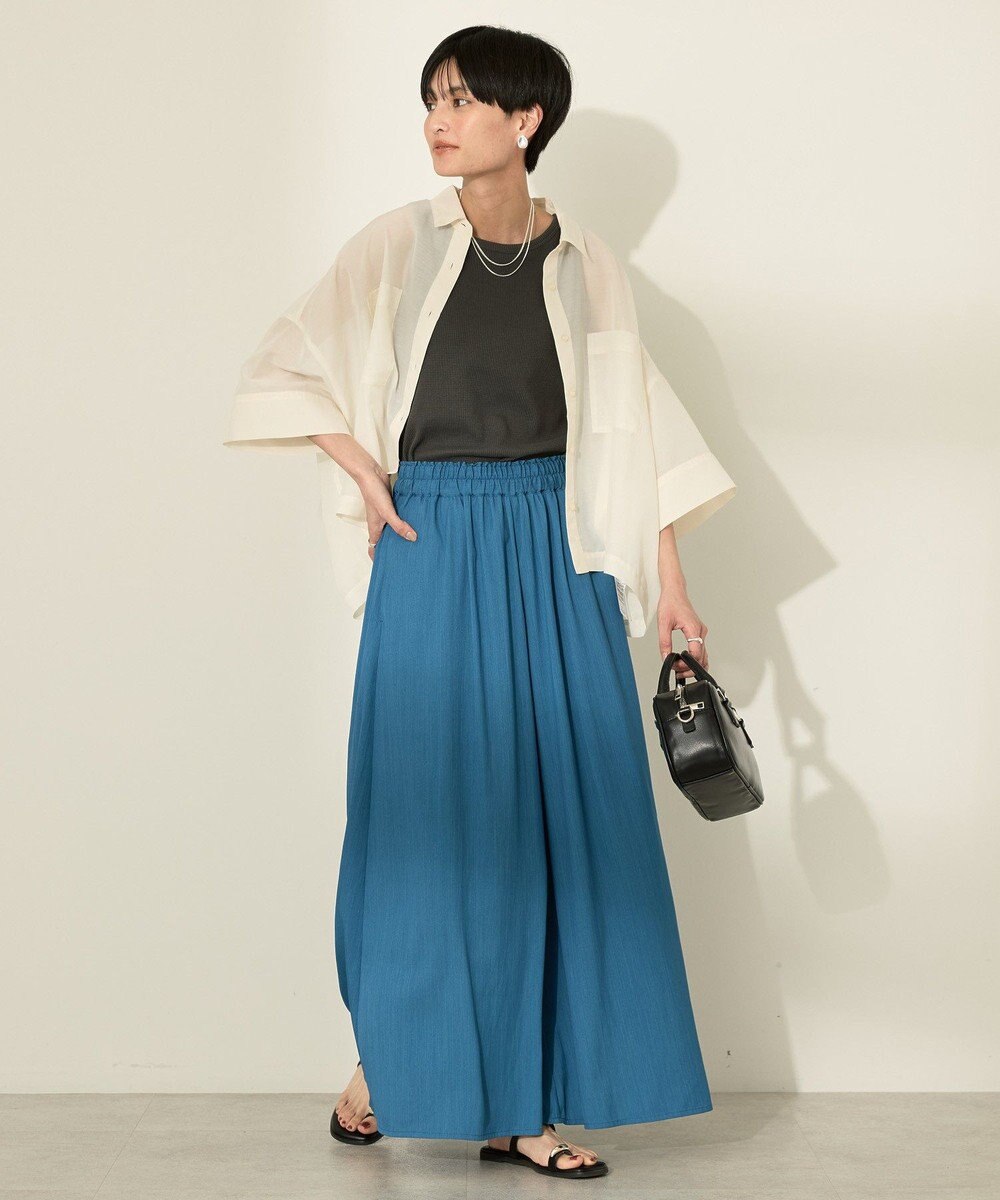 AMERICAN HOLIC (選べる丈２サイズ)接触冷感ギャザースカーチョ【WEB限定カラー有り】 