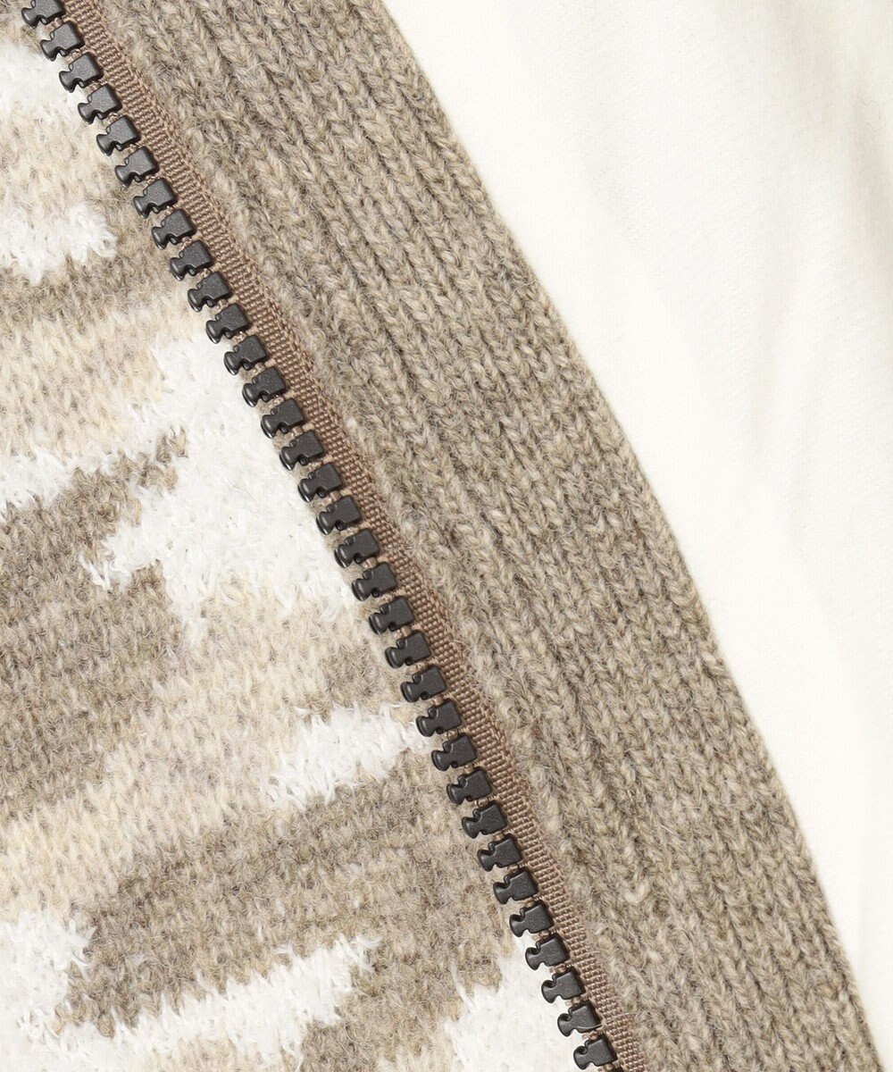 JOSEPH ABBOUD MOUNTAIN 【UNISEX】ラムウール×モールカモフラ フルZIPニット 