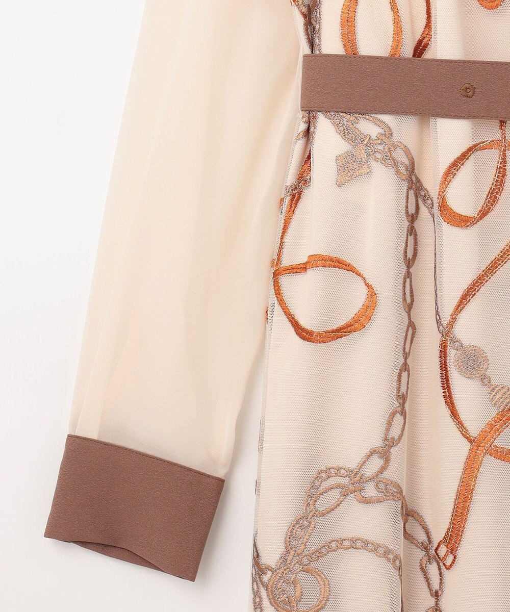 GRACE CONTINENTAL チェーン刺繍ワンピース 