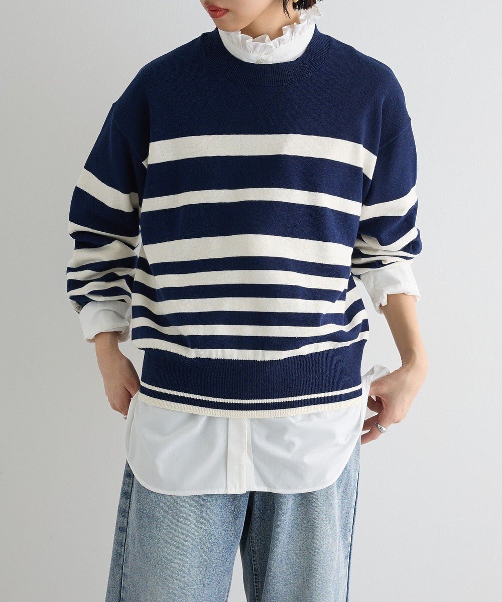 Green Parks スウェットライクニットプルオーバー 