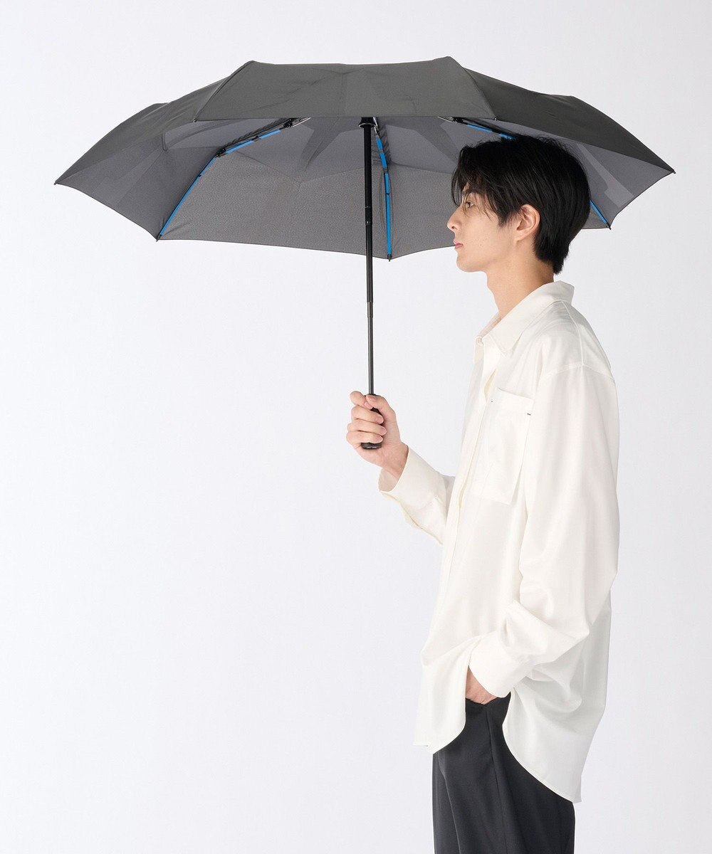 MOONBAT 【3秒でたためる傘/耐風/自動開閉】urawaza 無双(ウラワザ ムソウ)  折りたたみ傘 無地  58cm 