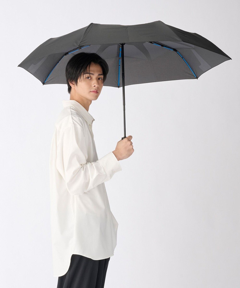 MOONBAT 【3秒でたためる傘/耐風/自動開閉】urawaza 無双(ウラワザ ムソウ)  折りたたみ傘 無地  58cm 