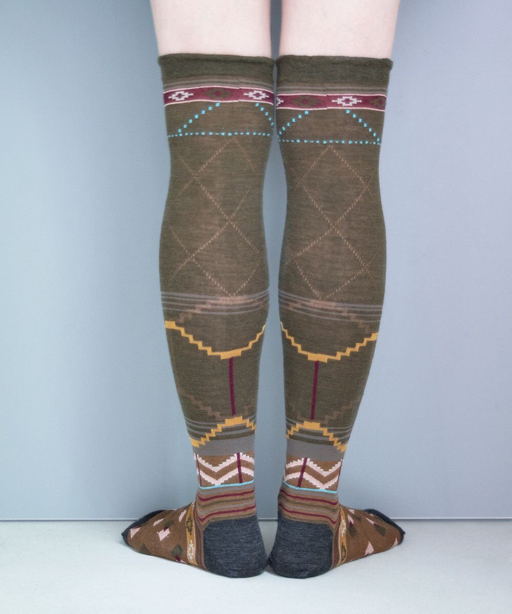 COQ サシコパッチワーク ハイソックス 