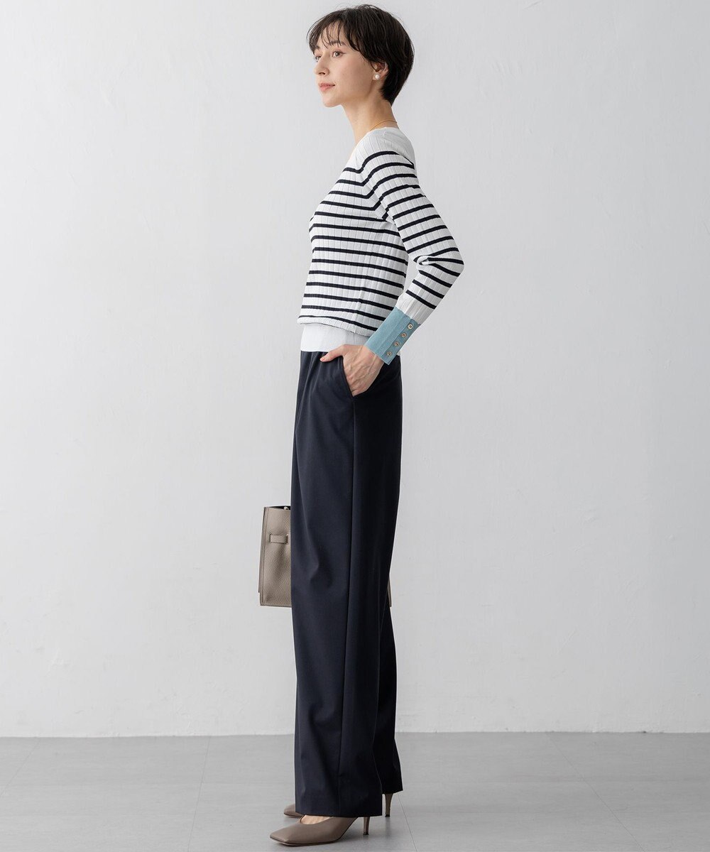 23区 【Oggi3月号掲載/セットアップ対応】ライトクロス ワイドパンツ 