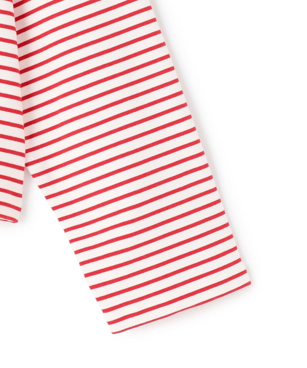 UNFILO ドライタッチリブ バックZIP ボーダートップス 