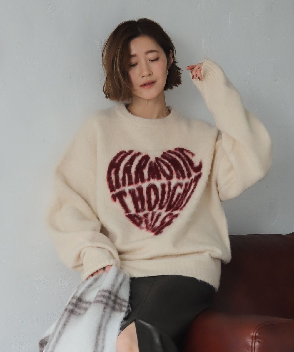 WEGO 【ユニセックス着用ITEM/MLサイズ展開/25年秋冬新作】ファジーグラフィックプルオーバー 