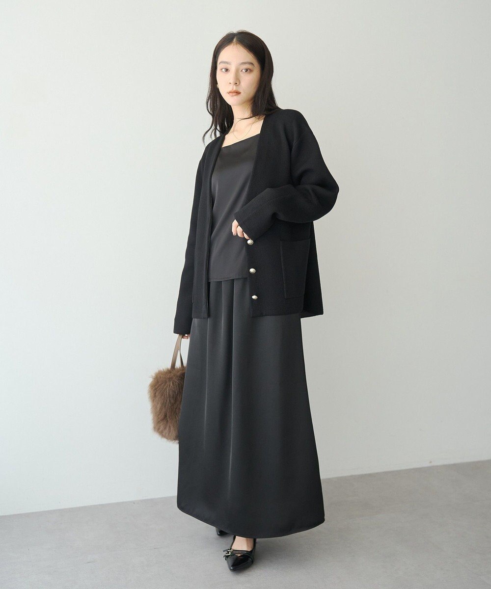 YECCA VECCA ダブルフェイス配色コーディガン 