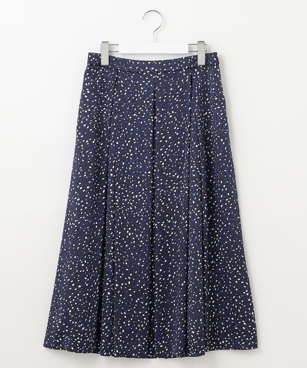 自由区 【XSサイズ～/洗える】フローイングドットプリント スカート 