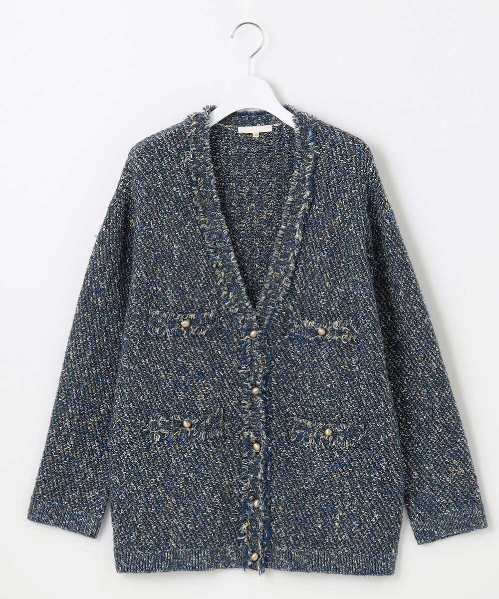 自由区 S ミックスツイードニット   カーディガン 