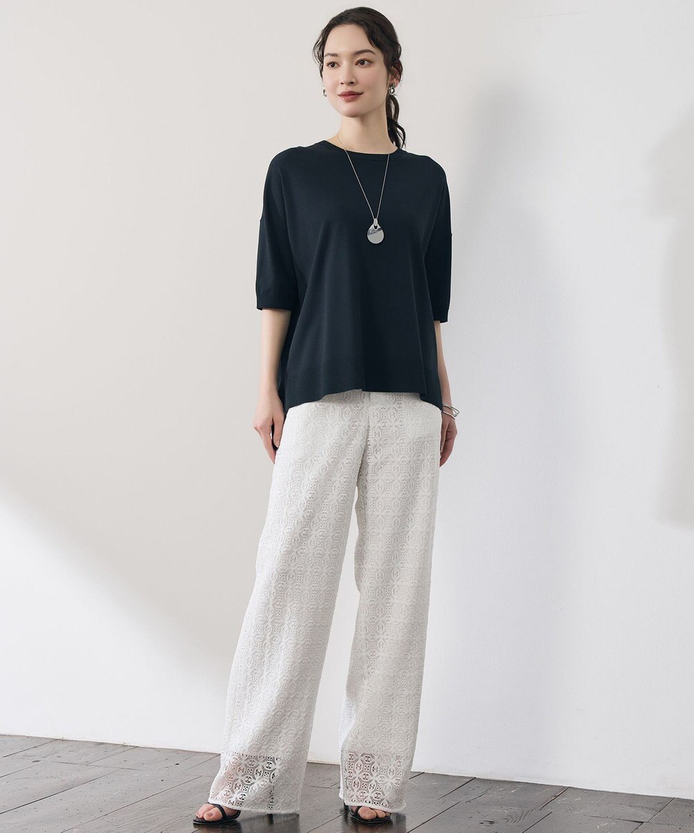 自由区 S クレープストレッチプルオーバー ニットⅡ 