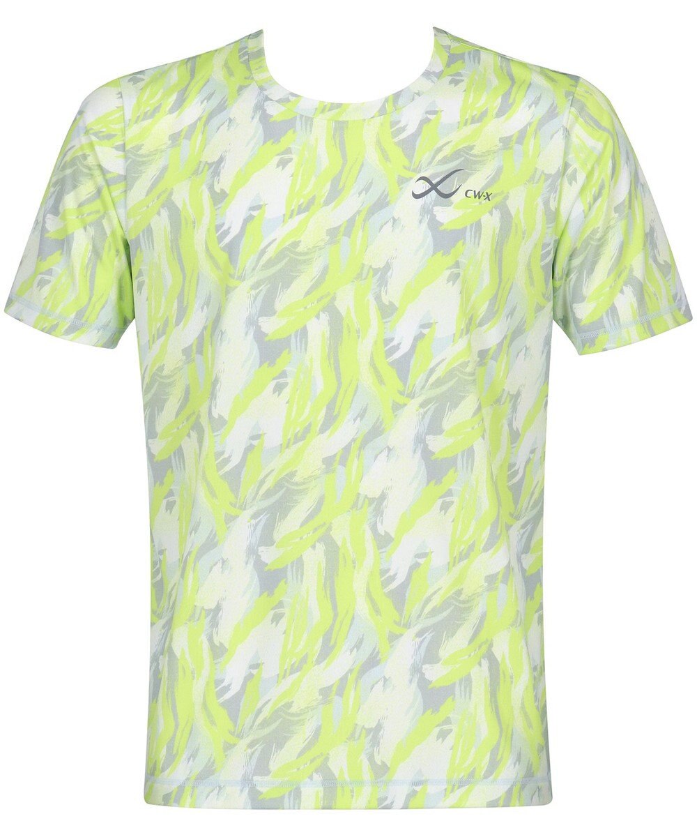 CW-X 【MEN】 CW-X トップス 【薄軽ランニングシャツ】 半袖 3分袖 Ｕネック 吸汗速乾性(本体) メンズ DLO155 /ワコール 