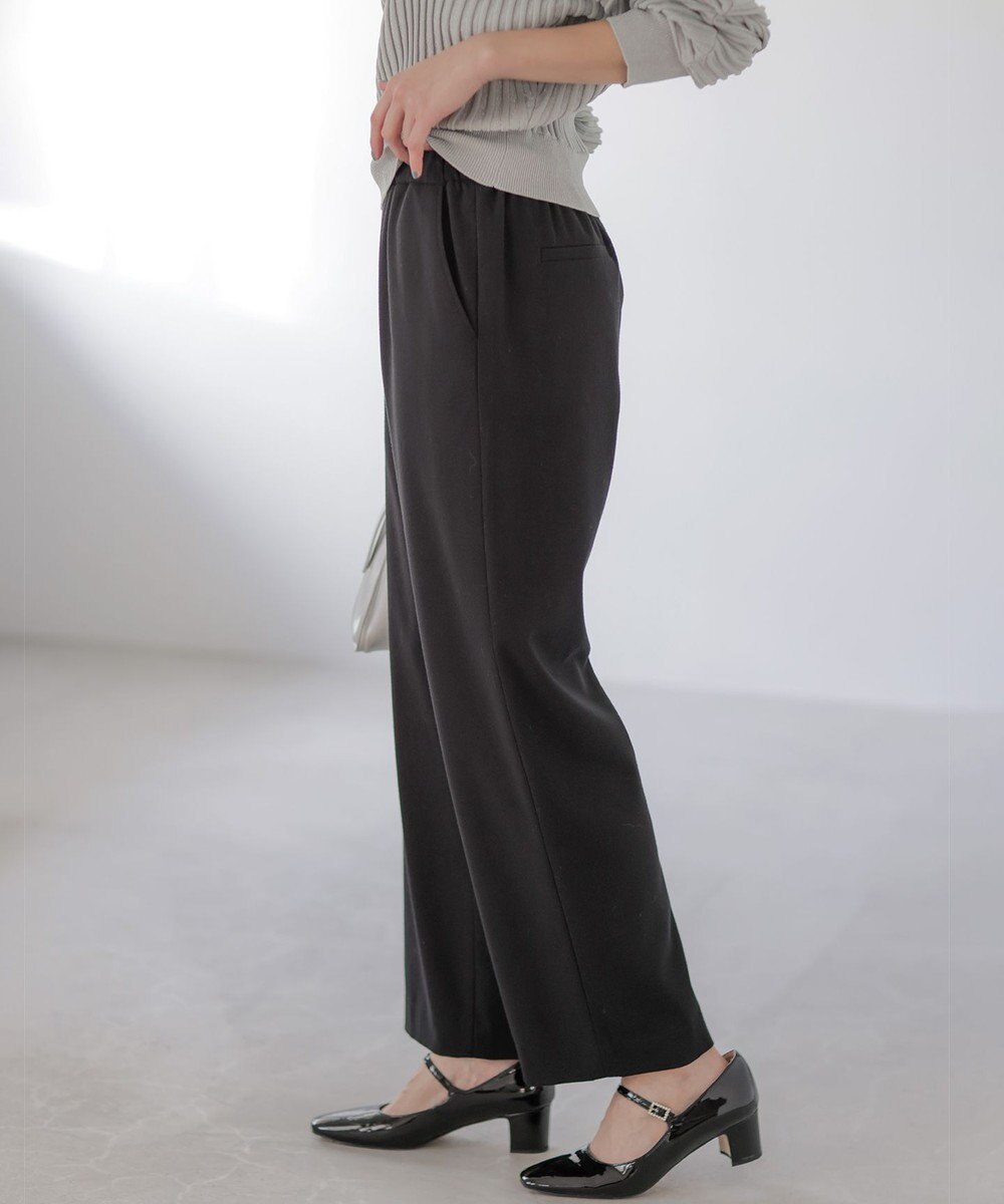 組曲 L 【加藤ローサさん着用】ツイル起毛ストレート パンツ 