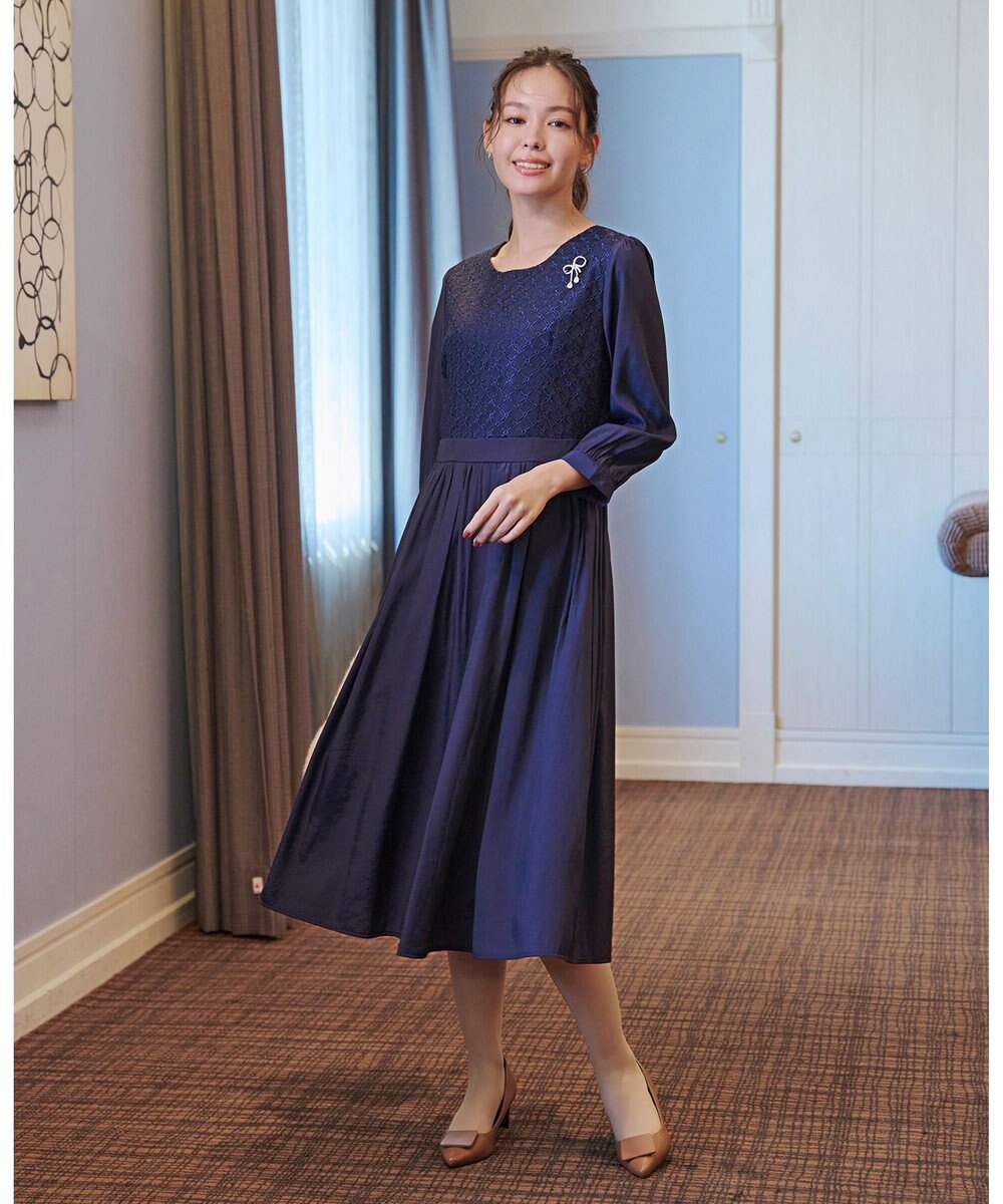 Tiaclasse 【安田美沙子さん着用】キュービックリボンモチーフブローチ 