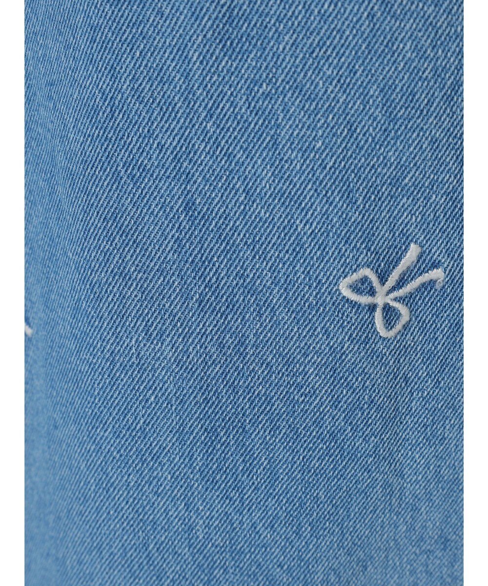 Green Parks ・Ｄｏｕｂｌｅ　Ｆｌａｇｓ　リボン刺繍ストレートデニム 