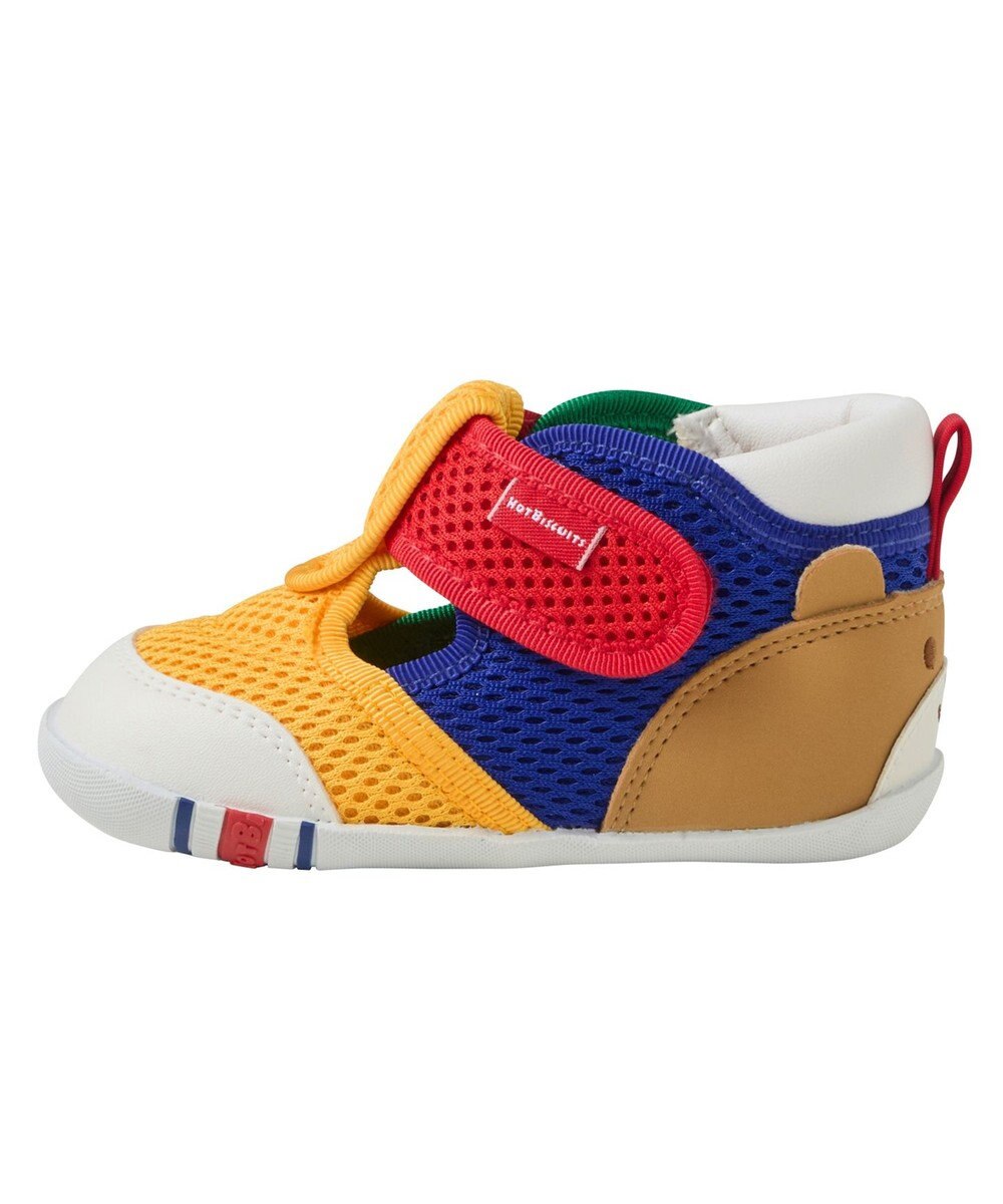 MIKI HOUSE HOT BISCUITS 【11.5-13.5cm】かかと顔 メッシュ ファーストベビーシューズ 