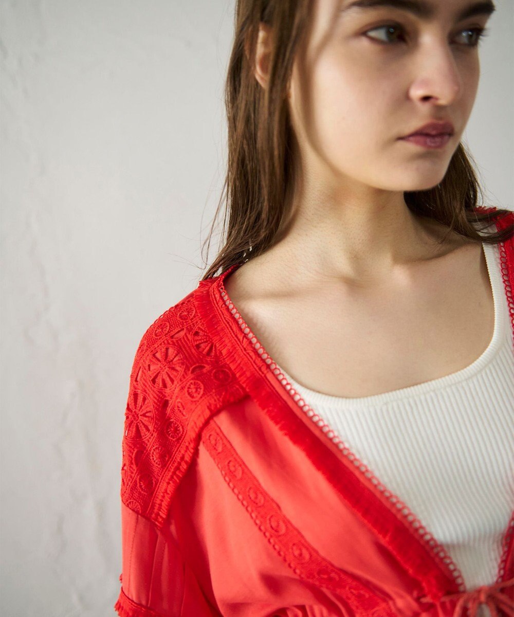 GRACE CONTINENTAL レースパッチブラウス 