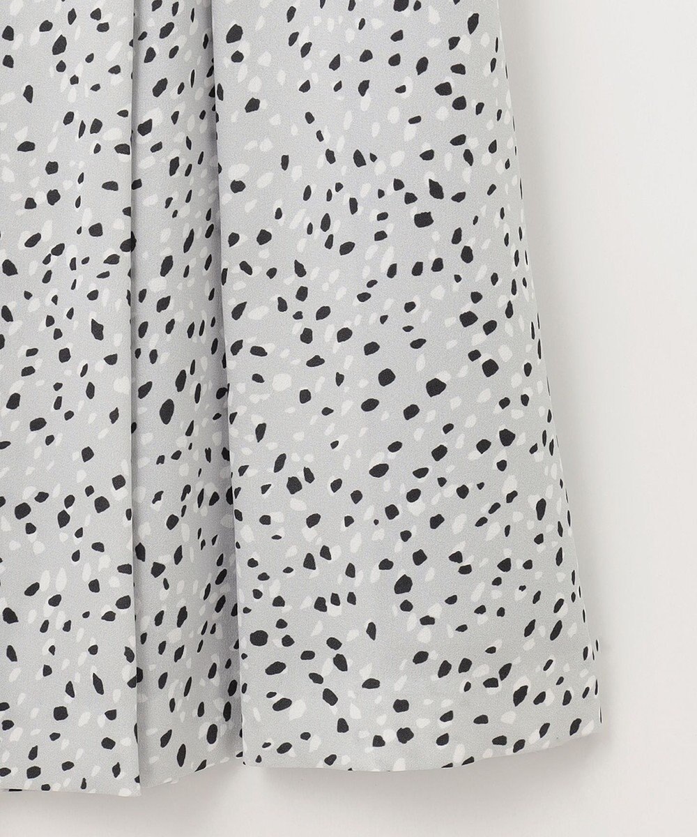 自由区 【XSサイズ～/洗える】フローイングドットプリント スカート 