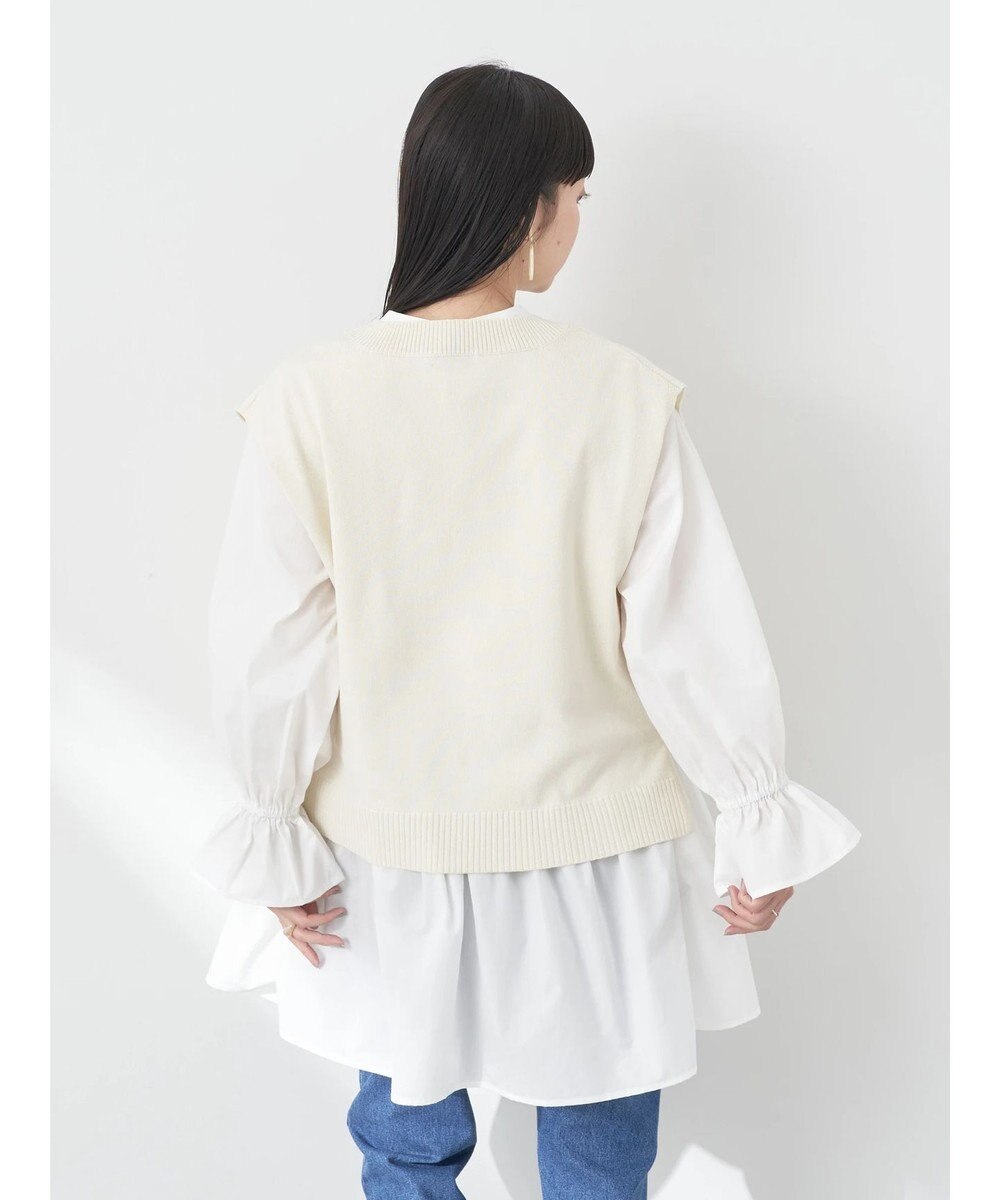 earth music&ecology ＳＥＴ２点Ｖネックベスト＋スタンドカラーチュニック 