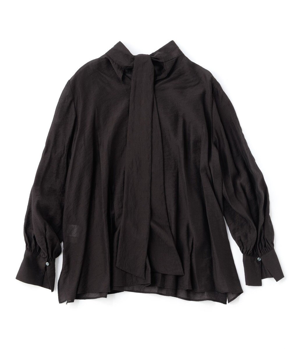 UNFILO イージーケア ボウタイ ブラウス 