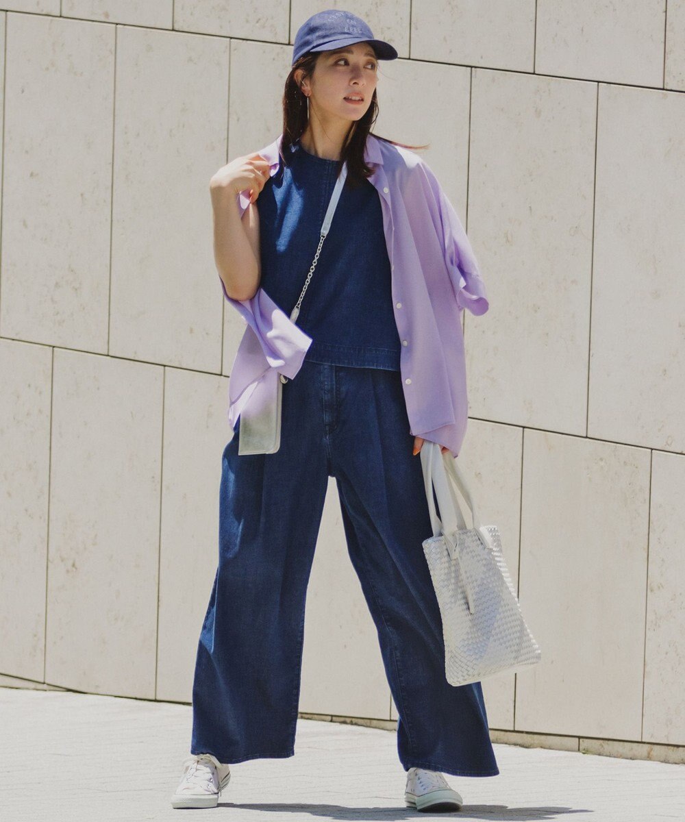 自由区 S 【接触冷感・UVケア・抗菌防臭・洗える】リヨセルポプリン ブラウス 